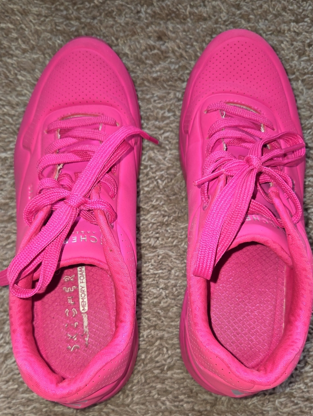 Skechers Women's Neon Pink Athletic Sneakers